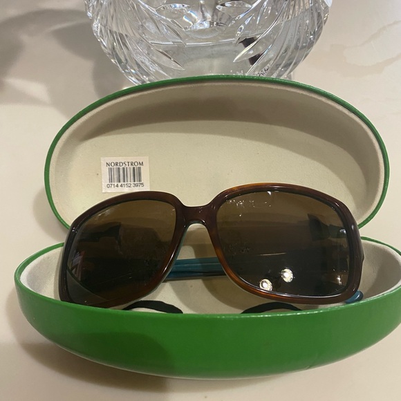 KATE SPADE NEW YORK LULUS SUNGLASSES TURQUOISE / BROWN WITH HARD CASE NWOT - Picture 11 of 12